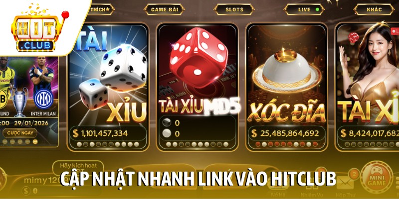 Cập nhật nhanh link vào Hitclub